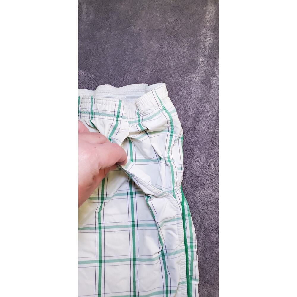 Nike Shorts Men's Size M Checkerboard White Green Beach Summer C1-218 - Picture 4 of 12